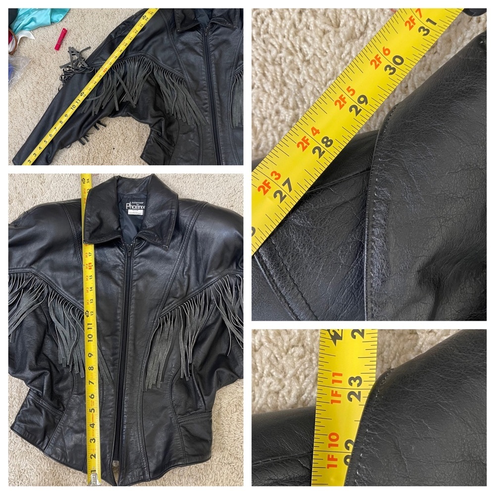 Vintage Phoenix fringe leather jacket - Picture 7 of 8
